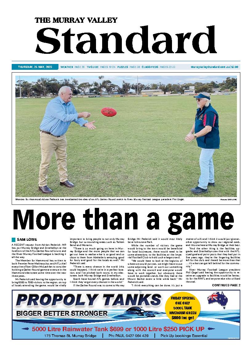 The Murray Valley Standard 25th May 2023 The Murray Valley Standard
