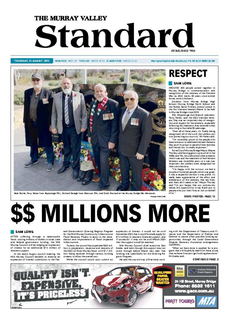 The Murray Valley Standard 24th August 2023 The Murray Valley Standard