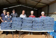 Container packed with love