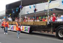 Parading the Christmas spirit