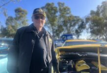 Out at cars and coffee