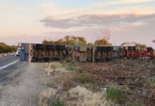 Dukes closure, truck crash