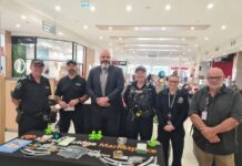 Local police enjoy a cuppa