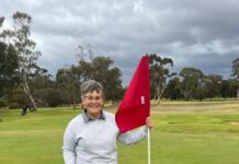 Very foggy golf conditions