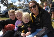 Out and about at the footy