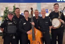 Coffee with a Cop entertains ahead of fire information session