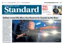 Police officers draw line