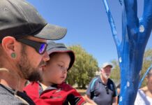 Blue tree unites locals